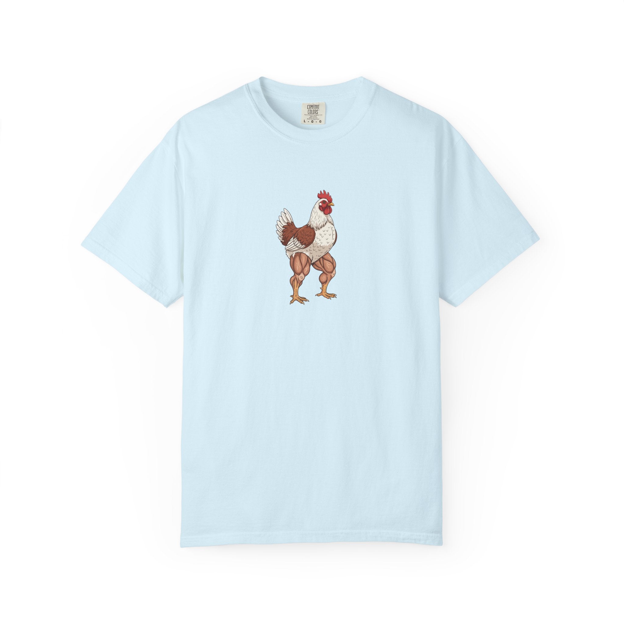 Chicken with Giant Legs Rooster Illustration T-Shirt | Farm Animal Tee