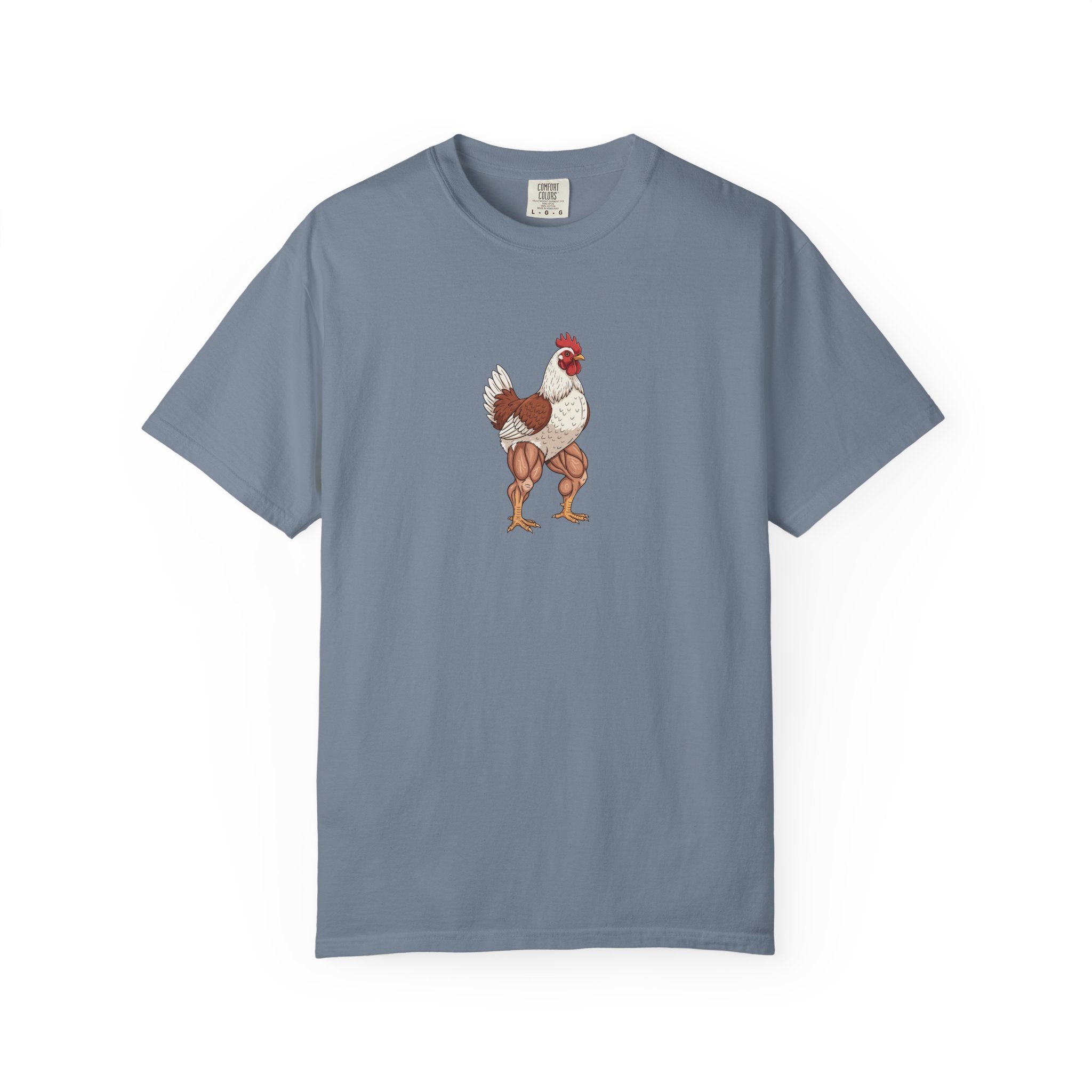Chicken with Giant Legs Rooster Illustration T-Shirt | Farm Animal Tee