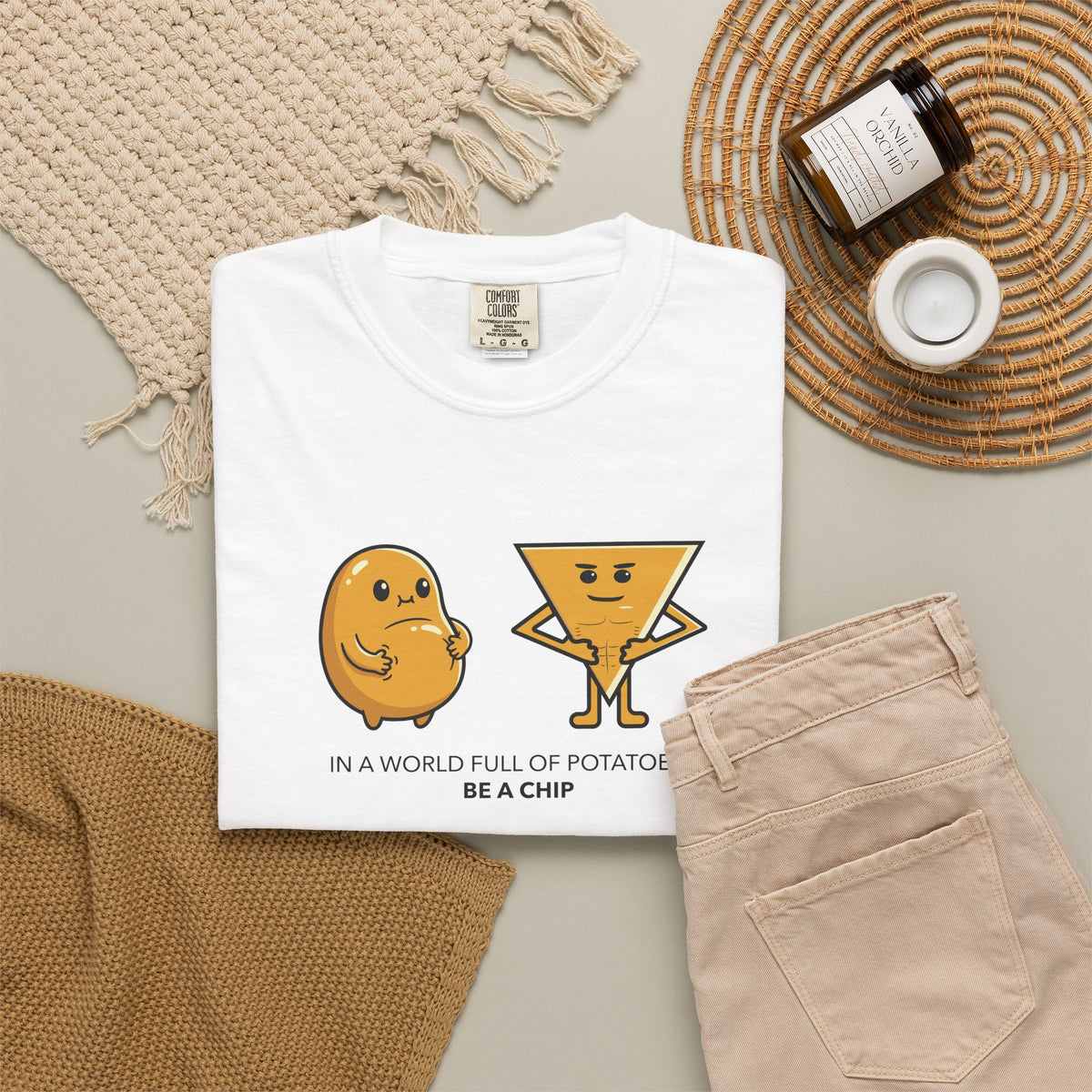 Chip & Potato Graphic T-Shirt — “In a World Full of Potatoes, Be a Chip”