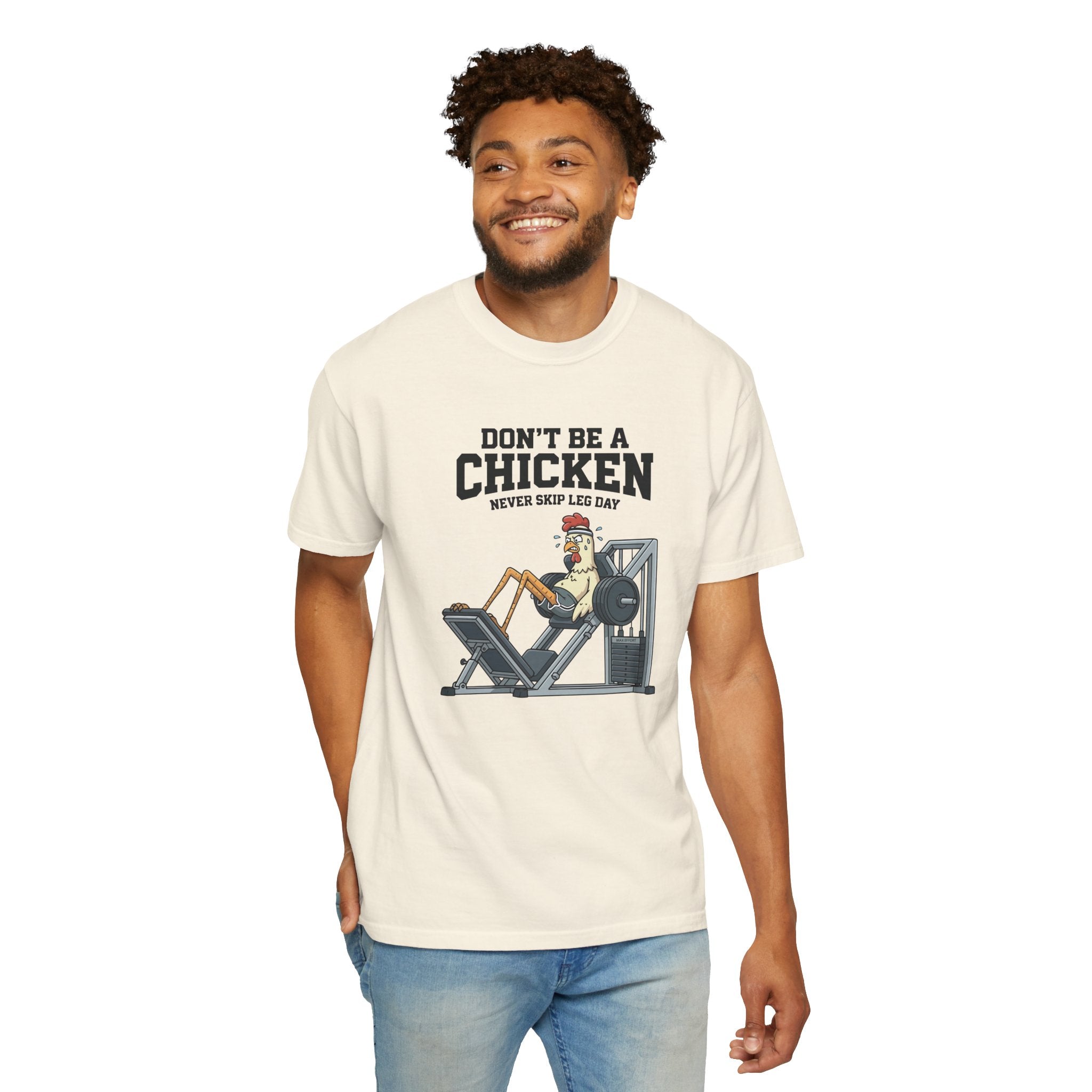 Don't Be A Chicken gym shirt | leg day workout tee