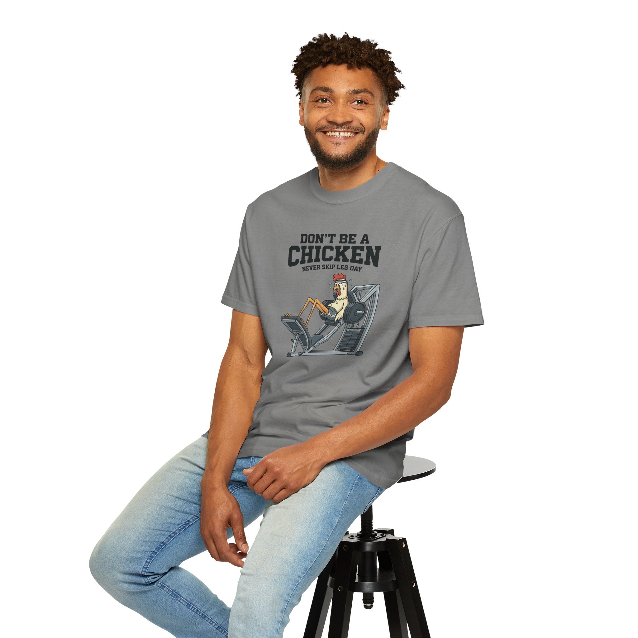 Don't Be A Chicken gym shirt | leg day workout tee