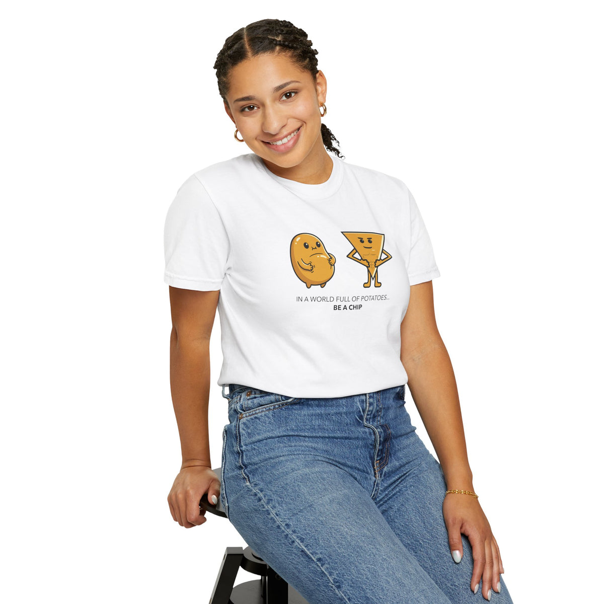 Chip & Potato Graphic T-Shirt — “In a World Full of Potatoes, Be a Chip”